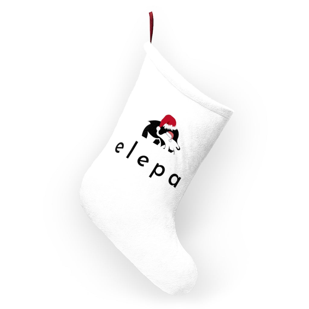 Elepa WHITE Christmas Stocking
